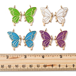 8 Pairs 4 Colors Alloy Enamel Pendants&nbsp;ENAM-FS0002-49