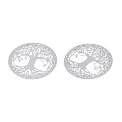 Non-Tarnish 201 Stainless Steel Filigree Pendants&nbsp;STAS-S118-060