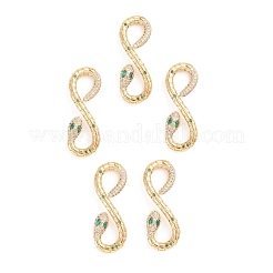 Brass Micro Pave Cubic Zirconia Links&nbsp;ZIRC-E164-01G