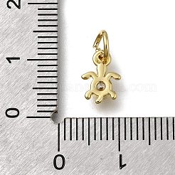 Brass Micro Pave Cubic Zirconia Pendants&nbsp;X-ZIRC-I070-051G