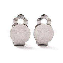 Non-Tarnish 316 Stainless Steel Clip-on Earring Findings&nbsp;STAS-I187-04A-P