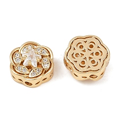 Brass Micro Pave Cubic Zirconia Beads&nbsp;KK-F906-03G