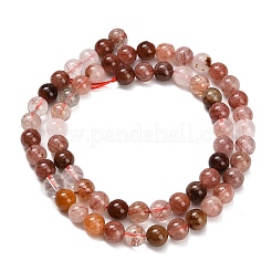 Natural Red Rutilated Quartz Beads Strands&nbsp;G-G300-A02-6mm