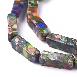 Synthetic Gold Line Imperial Jasper Beads Strands&nbsp;G-D0006-B02