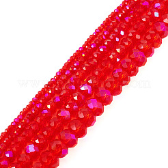 5 Strands 5 Size Transparent Electroplate Glass Beads Strands&nbsp;GLAA-TA0001-96A