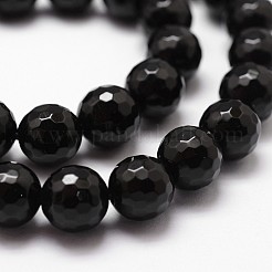 Natural Dyed & Heated Black Onyx Beads Strands&nbsp;G-D840-22-10mm