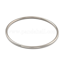 Non-Tarnish 7Pcs Vacuum Plating 202 Stainless Steel Plain Ring Bangle Sets&nbsp;BJEW-M317-16A-P