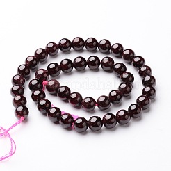 Round Natural Garnet Beads Strands&nbsp;X-G-D751-10mm