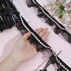 5 Yards Polyester Lace Ribbons&nbsp;OCOR-GF0006-14B-01