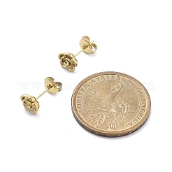 Ion Plating(IP) 304 Stainless Steel Stud Earrings&nbsp;EJEW-P300-01G
