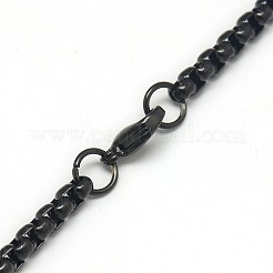 Trendy Men's 201 Stainless Steel Box Chain Necklaces&nbsp;NJEW-L043B-46