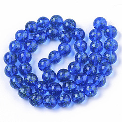 Handmade Gold Sand Lampwork Beads Strands&nbsp;LAMP-T007-06E