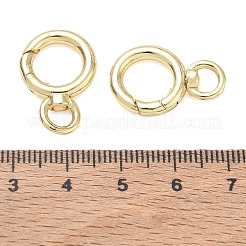 Rack Plating Brass Spring O Ring Clasps with Swivel Ring&nbsp;KK-CBAB1AF-09G