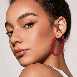 9 Pairs 9 Colors Acrylic Hoop Earrings&nbsp;EJEW-DC0001-52
