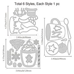 Christmas Theme Carbon Steel Cutting Dies Stencils&nbsp;DIY-WH0309-1209
