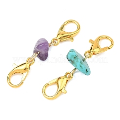 28Pcs 7 Styles Natural & Synthetic Mixed Gemstone Chip Bead Connector Charms&nbsp;PALLOY-JF05612-02