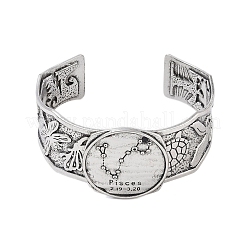 Constellation Alloy Open Cuff Bangles for Women Men&nbsp;BJEW-C064-01AS-03