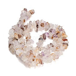 Natural Purple Rutilated Quartz Beads Strands&nbsp;GG-CBAE051-A02-01