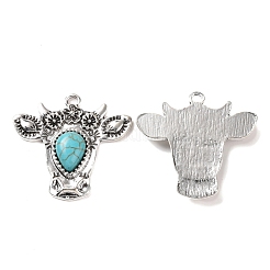 Synthetic Turquoise Pendants&nbsp;PALLOY-K001-046