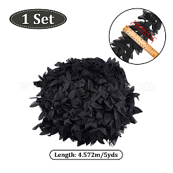 5 Yards Polyester Chiffon Leaf Lace Ribbon&nbsp;DIY-GA0007-32B