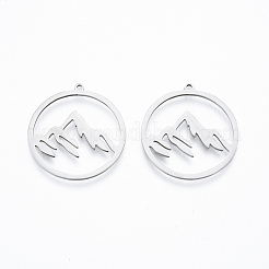 Non-Tarnish 304 Stainless Steel Pendants&nbsp;A-STAS-N090-LA911-1