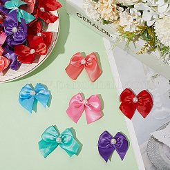 72Pcs 6 Colors Bowknot Polyester Ornament Accessories&nbsp;DIY-SP0003-60A