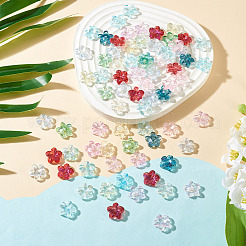 135Pcs 9 Colors Baking Paint Transparent Glass Beads&nbsp;DGLA-TA0001-59