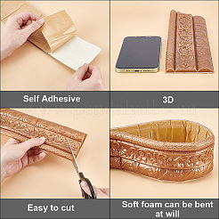 1Pc PVC Foam 3D Self-Adhesive Waterproof Wallpaper Border&nbsp;PAAG-CP0001-01G
