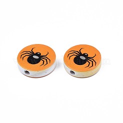 Halloween Printed Natural Wood Beads&nbsp;WOOD-T021-73