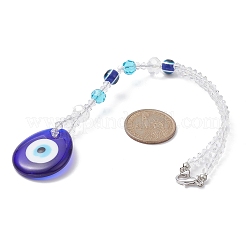Teardrop with Evil Eye  Pendant Decoration&nbsp;HJEW-JM01018