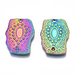 Rainbow Color 304 Stainless Steel Pendant Rhinestone Settings&nbsp;STAS-S119-070