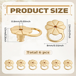 6Pcs Brass Ear Nuts&nbsp;KK-LP0004-01G