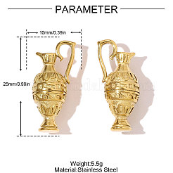304 Stainless Steel Pendants&nbsp;STAS-OY007-42G