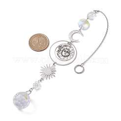 Natural Quartz Crystal Chip Hanging Ornaments&nbsp;HJEW-JM01838