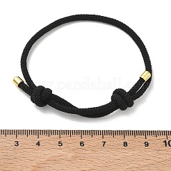 Adjustable Nylon Round Milan Cord Slider Bracelet Making&nbsp;FB-H001-01G-15