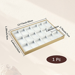 1Pc 18 Grids Imitation Leather Jewelry Trays&nbsp;CON-CL0001-02A
