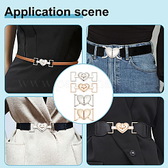 16Pcs 4 Styles Alloy Heart Shaped Buckle&nbsp;FIND-WR0010-54