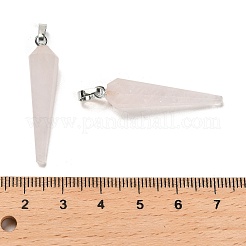 Natural Rose Quartz Pointed Pendants&nbsp;G-D089-01P-06