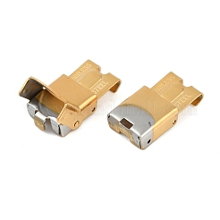 Ion Plating(IP) 201 Stainless Steel Watch Band Clasps&nbsp;STAS-C006-1-02G-01