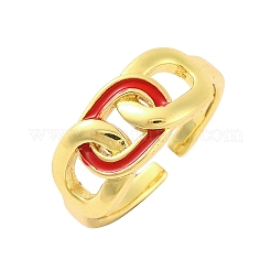 Brass Open Cuff Rings&nbsp;RJEW-U009-21G