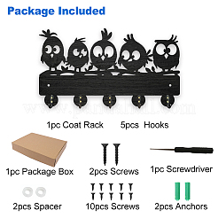Wood & Iron Wall Mounted Hangers&nbsp;HJEW-WH0055-152