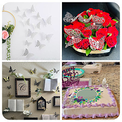 96Pcs 8 Styles PET 3D Butterfly Wall Stickers&nbsp;DIY-TA0013-12B