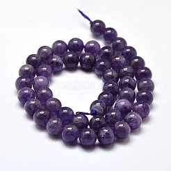 Natural Amethyst Round Bead Strands&nbsp;G-I168-09-6mm