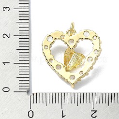 Rack Plating Real 18K Gold Plated Brass Micro Pave Cubic Zirconia Pendants&nbsp;KK-B084-21G