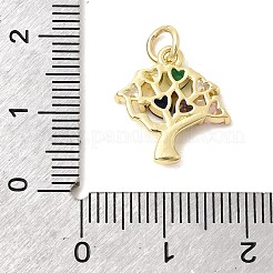 Brass Pave Cubic Zirconia Pendants&nbsp;KK-G554-17G