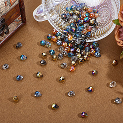 140Pcs 7 Colors Electroplate Glass Beads&nbsp;EGLA-HY0001-17A