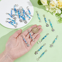 24Pcs 6 Styles Alloy Pendant Decorations&nbsp;HJEW-NB00197