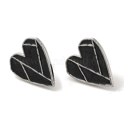 304 Stainless Steel Heart Stud Earrings&nbsp;EJEW-C114-19P-01