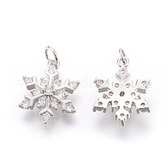 Brass Micro Pave Cubic Zirconia Pendants&nbsp;LS-KK-F774-10P-NR