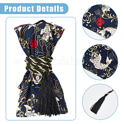 2 Sets 2 Colors  Rectangle with Fish Pattern Polyester Car Shift Boot Cover&nbsp;AJEW-FH0004-95